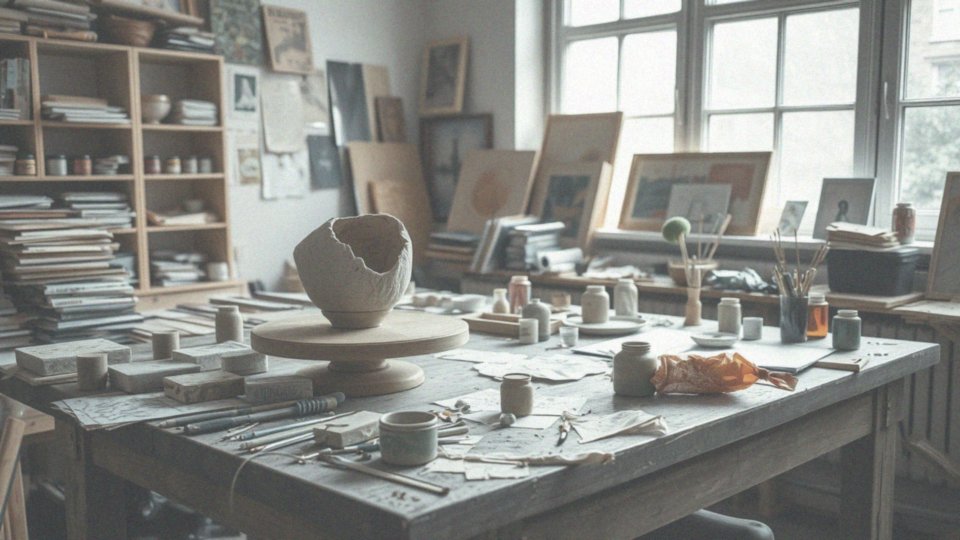 Jakich technik używa w swojej grafice i ceramice?
